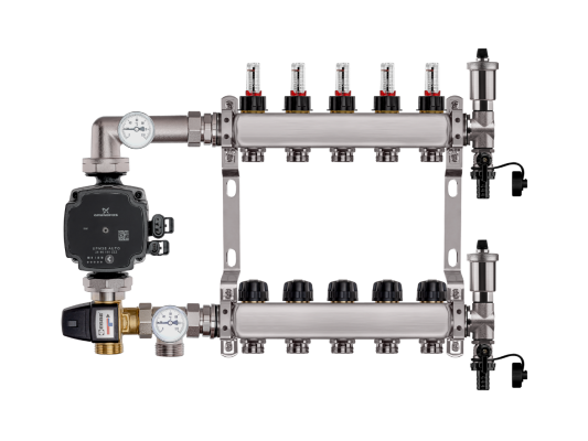 Mixing sets with pump